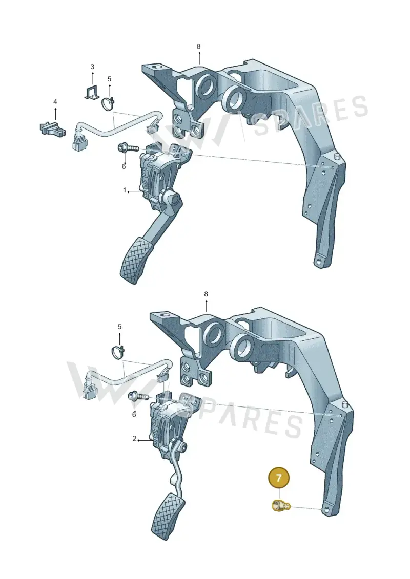 8D0723522D — Volkswagen PASSAT/4MOTION/W8 (2002-2005) diagram 260721700, position 7