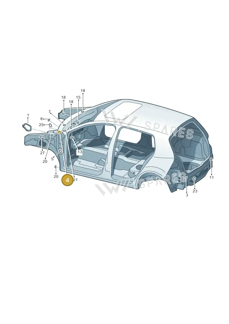 8D0803583H — Volkswagen Golf Plus (2011-2014) diagram 420803360, position 4