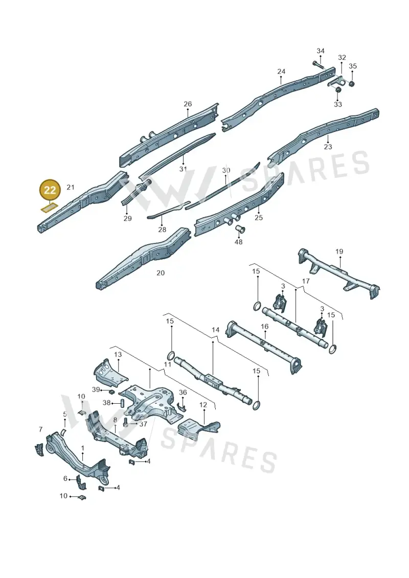 8D0805521A — Volkswagen Amarok twin cab (2022-) diagram 894800150, position 22