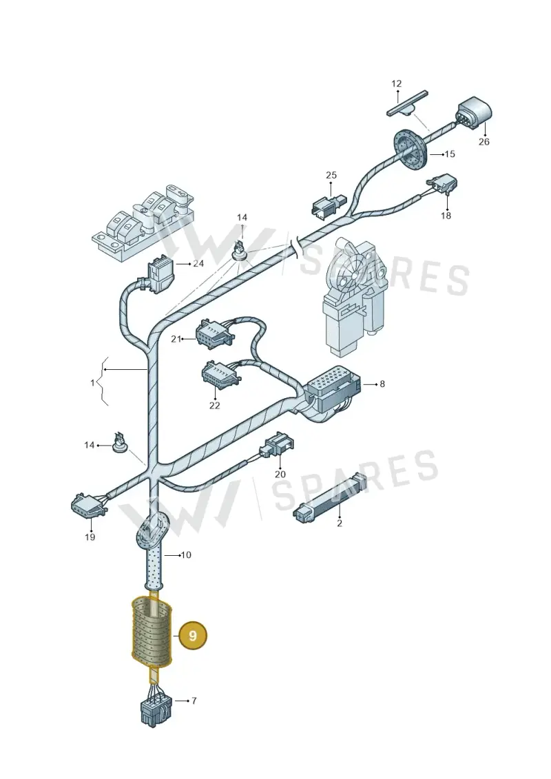8D0959845F — Volkswagen New Beetle             06> (2005-) diagram 203972350, position 9