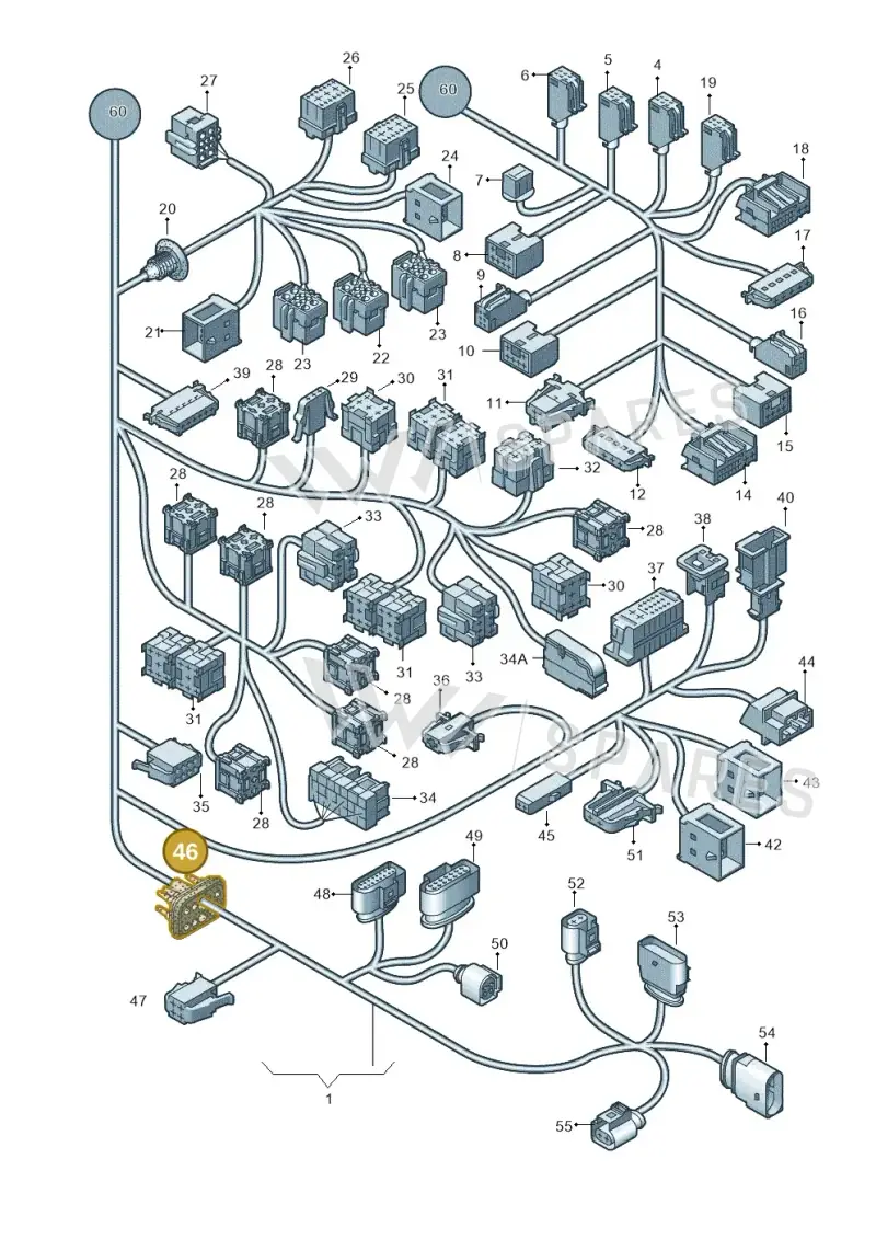 8D0971871E — Volkswagen Transp. caravelle (2009-2011) diagram 679971810, position 46