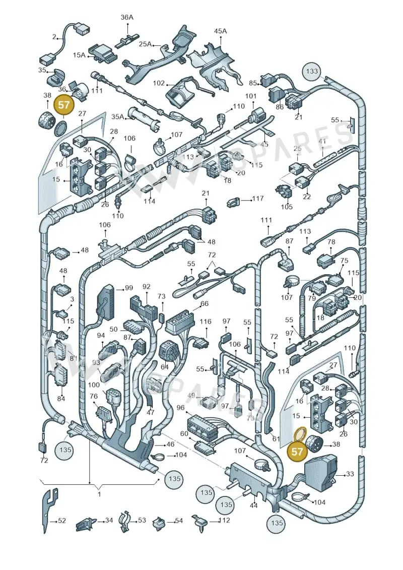 8D0971882 — Volkswagen New Beetle             06> (2005-) diagram 201971810, position 57