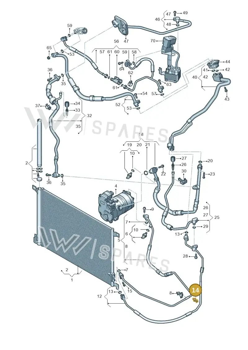 8D0971897A — Volkswagen Touareg (2017-2023) diagram 439260500, position 14