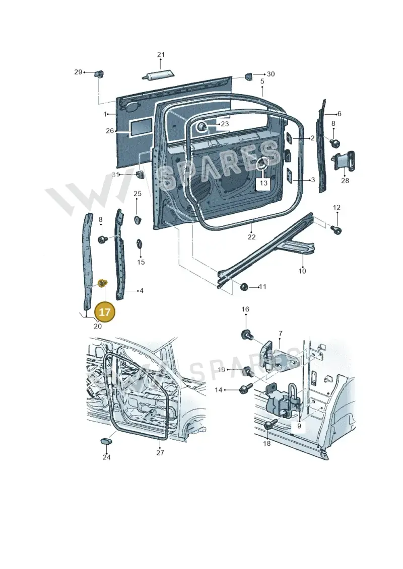 8D5827499 — Volkswagen Jetta (2008-2011) diagram 449831100, position 17