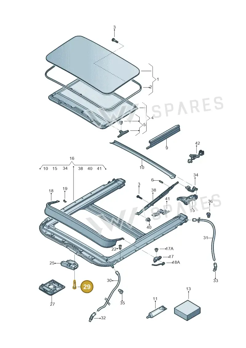 8D9877721 — Volkswagen Jetta (2014-2017) diagram 692877000, position 29