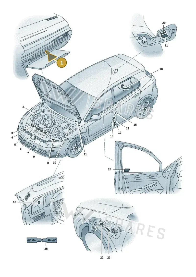 8E0010352P — Volkswagen Golf 2.0 BlueMotion (2019-2024) diagram 5h0010000, position 1