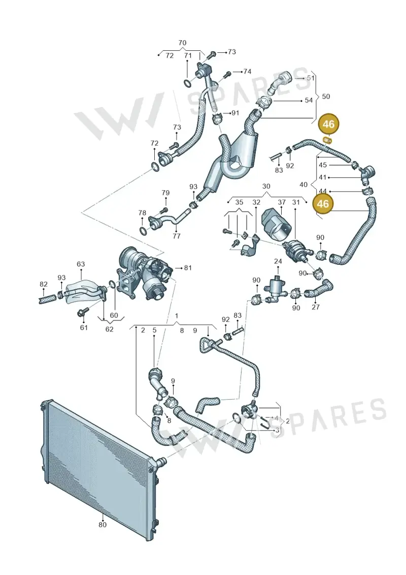 8E0121349A — Volkswagen Sharan BlueMotion (2015-2022) diagram 863121430, position 46
