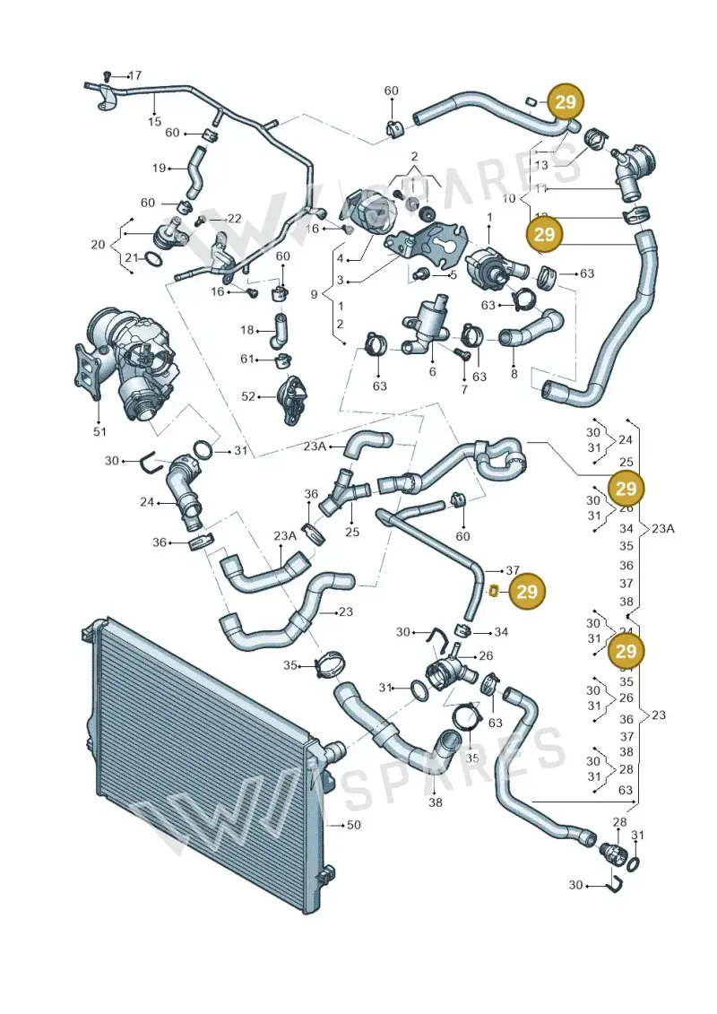 8E0121349A — Volkswagen Tiguan 2.0 4Motion (2017-2024) diagram 833121450, position 29