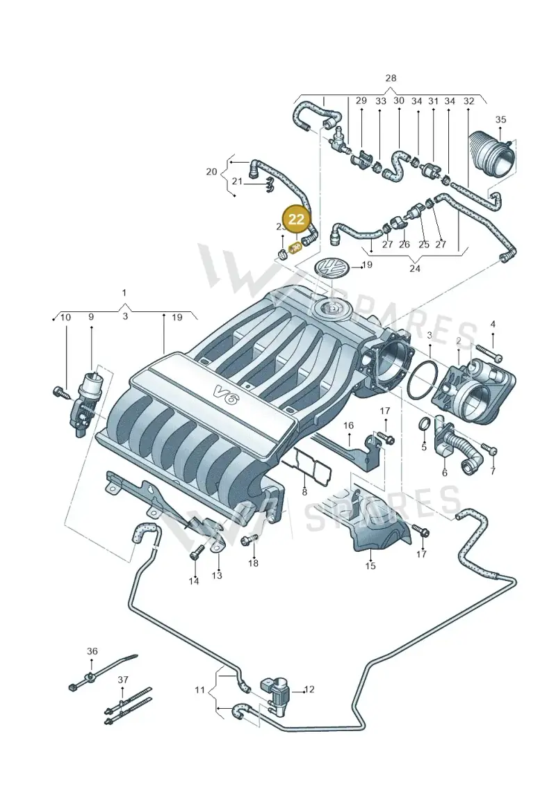 8E0201144 — Volkswagen Passat estate (2008-2011) diagram 460133800, position 22