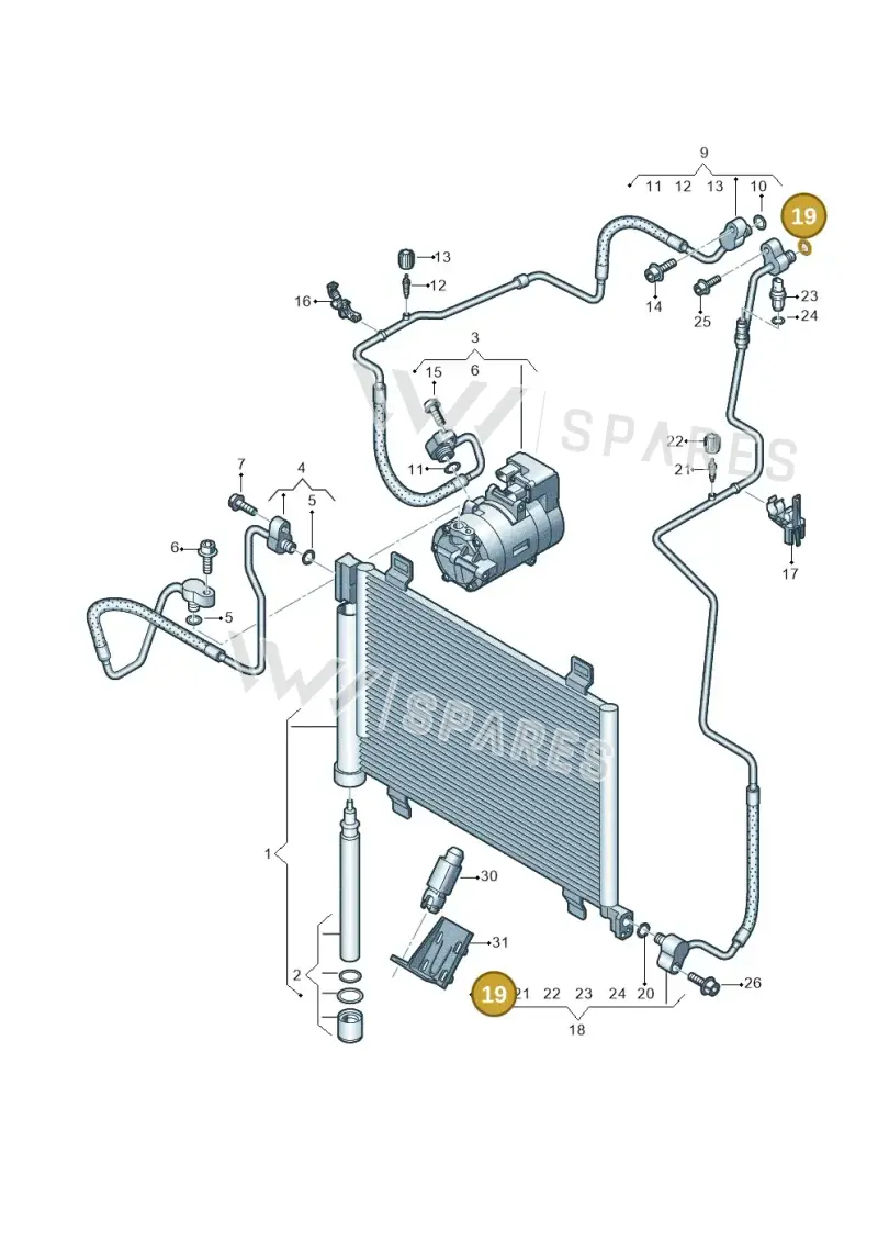 8E0260749 — Volkswagen E-up! (2016-2023) diagram 772260410, position 19