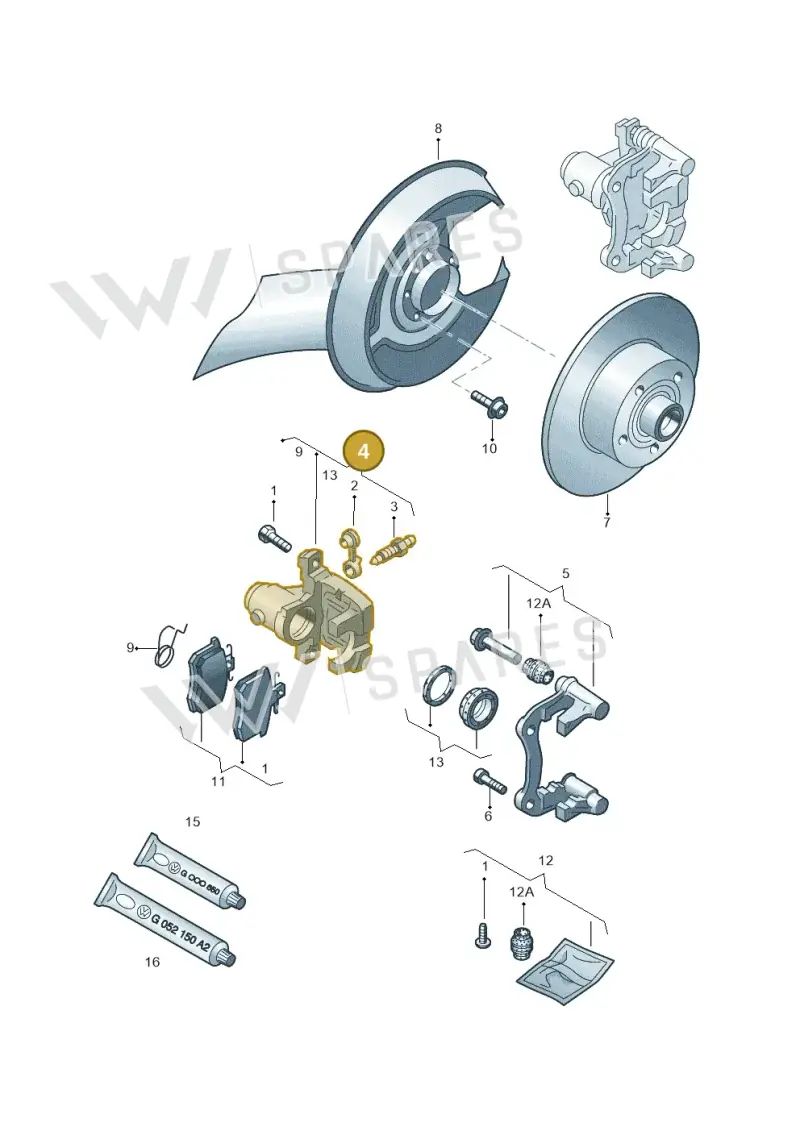 8E0615423 — Volkswagen PASSAT/4MOTION/W8 (2002-2005) diagram 195615600, position 4