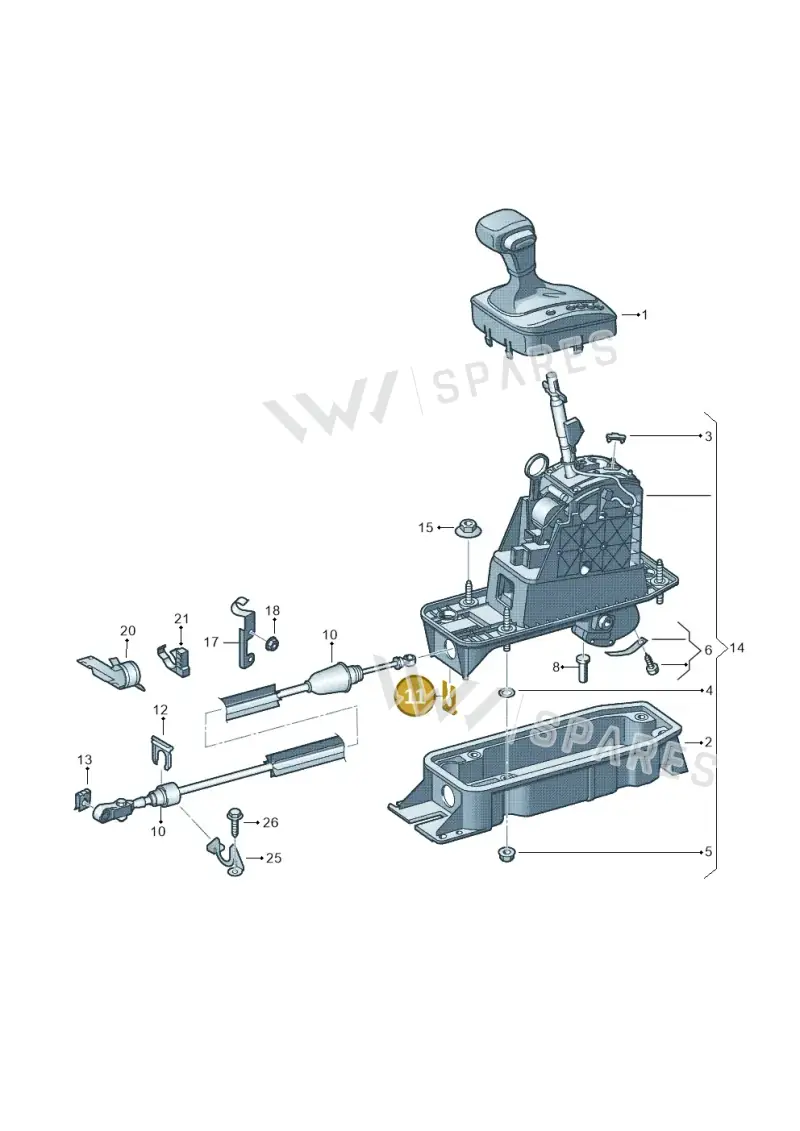 8E0713274 — Volkswagen Jetta (2010-2014) diagram 409713100, position 11