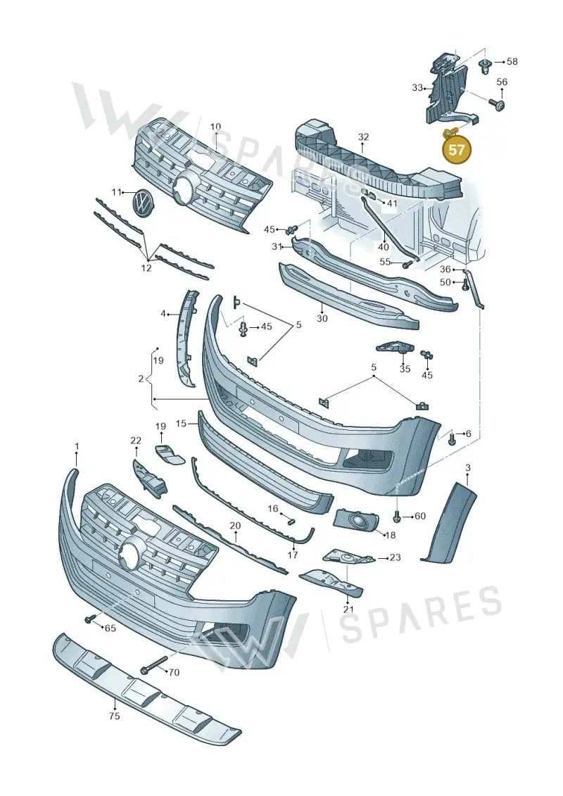 8E0837453A — Volkswagen Amarok twin cab (2022-) diagram 894807000, position 57