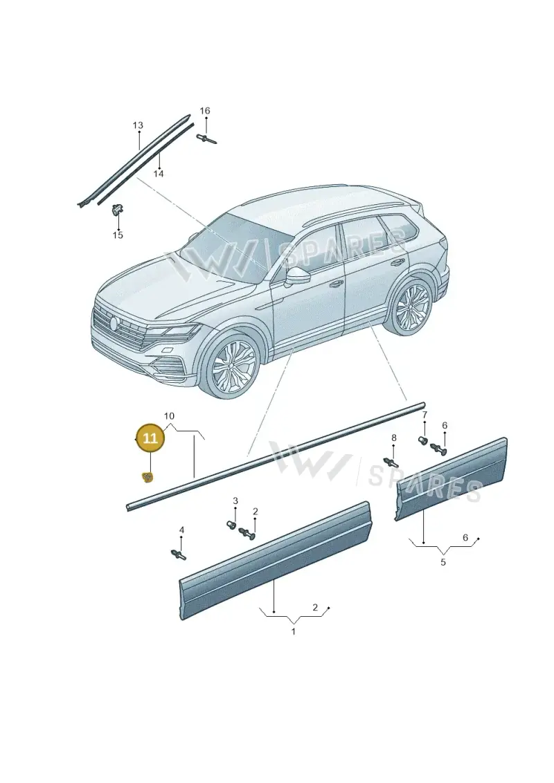 8E0837485C — Volkswagen Touareg (2017-2023) diagram 439853020, position 11