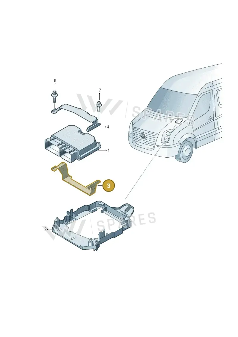 8E0907411J — Volkswagen Crafter 35 panel (2011-2016) diagram 722906200, position 3