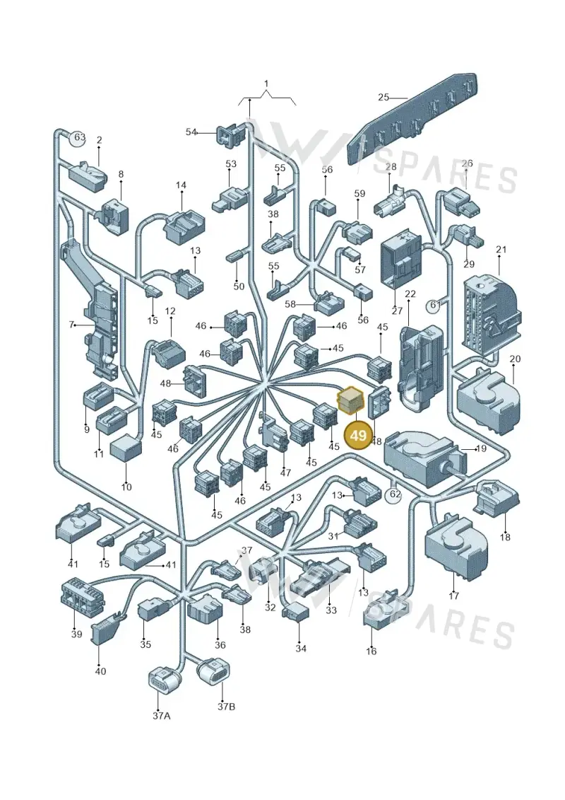 8E0937527 — Volkswagen Jetta 1.4 (2013-2015) diagram 775971830, position 49
