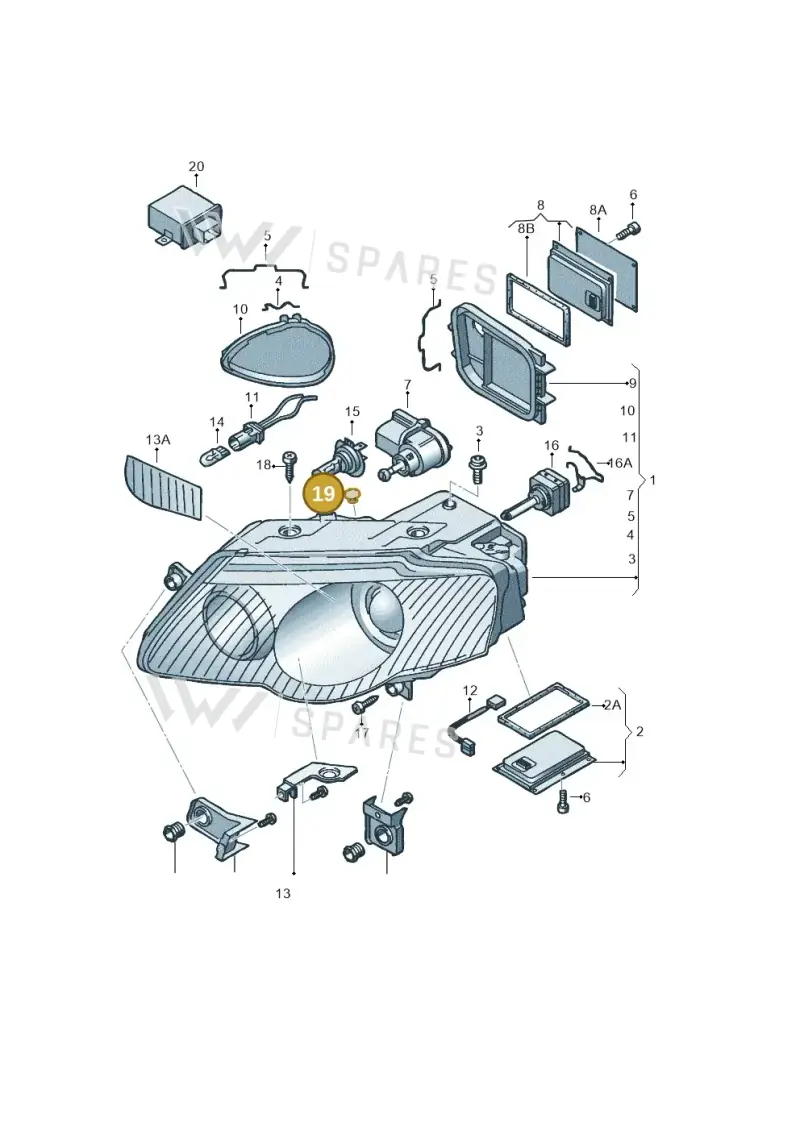 8E0941041 — Volkswagen Passat estate (2008-2011) diagram 460941200, position 19