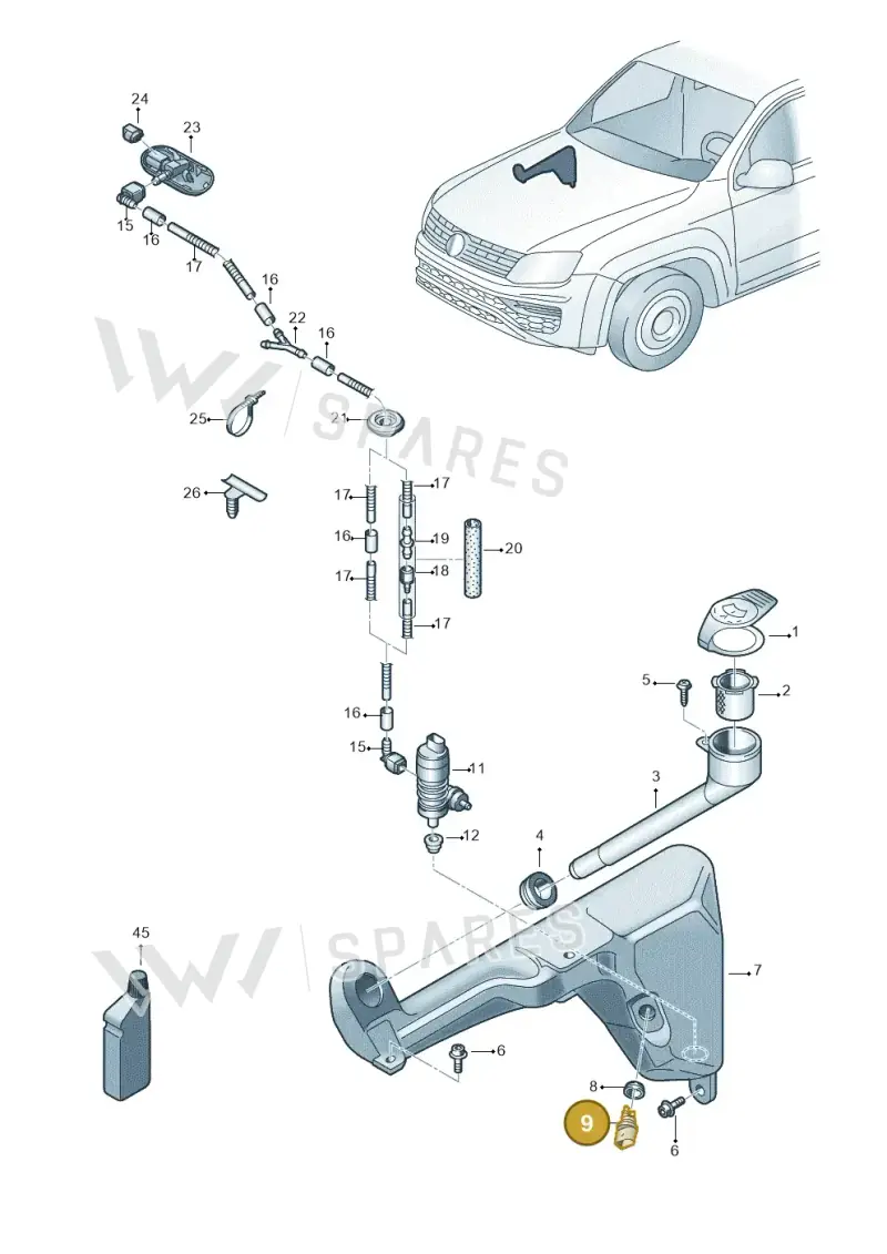 8E0955465A — Volkswagen Amarok twin cab (2022-) diagram 894955100, position 9