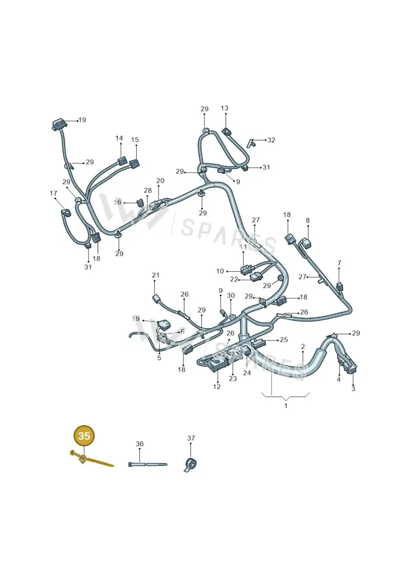 8E0971850F — Volkswagen Passat Pro (2024-) diagram 3jg972025, position 35