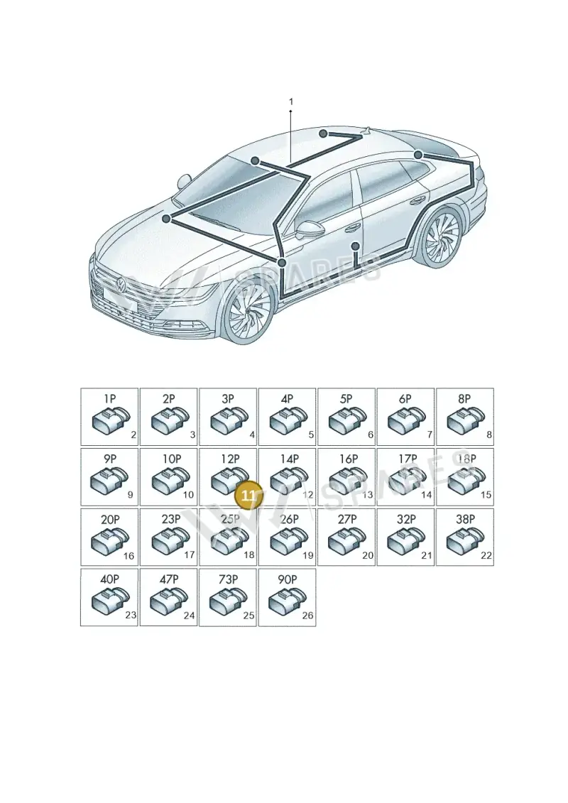 8E0972112 — Volkswagen Arteon (2017-2023) diagram 828971900, position 11