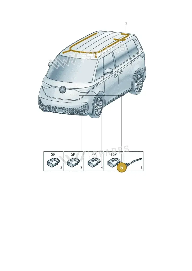 8E0972416A — Volkswagen ID.Buzz (2022-) diagram 15a972150, position 5