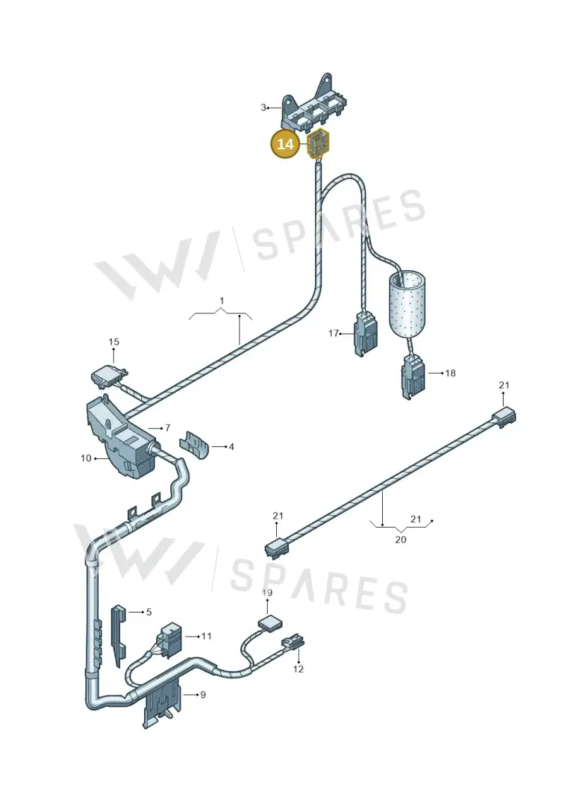 8E0972575 — Volkswagen Phaeton 4motion (2010-2016) diagram 258971950, position 14