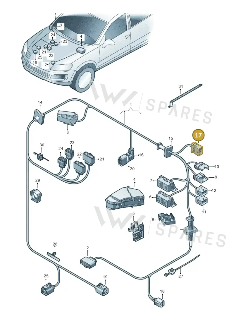 8E0972575 — Volkswagen Touareg BlueMotion (2014-2018) diagram 693971200, position 17