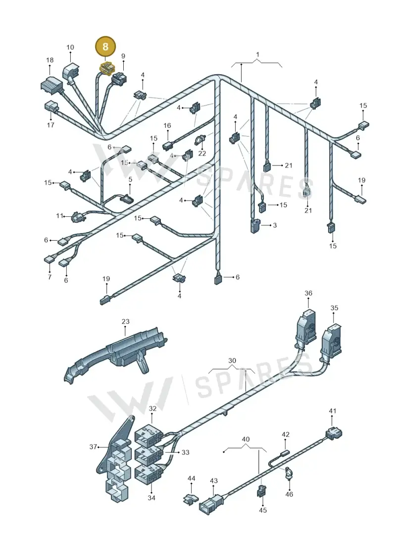 8E0972585 — Volkswagen Phaeton 4motion (2010-2016) diagram 258971900, position 8