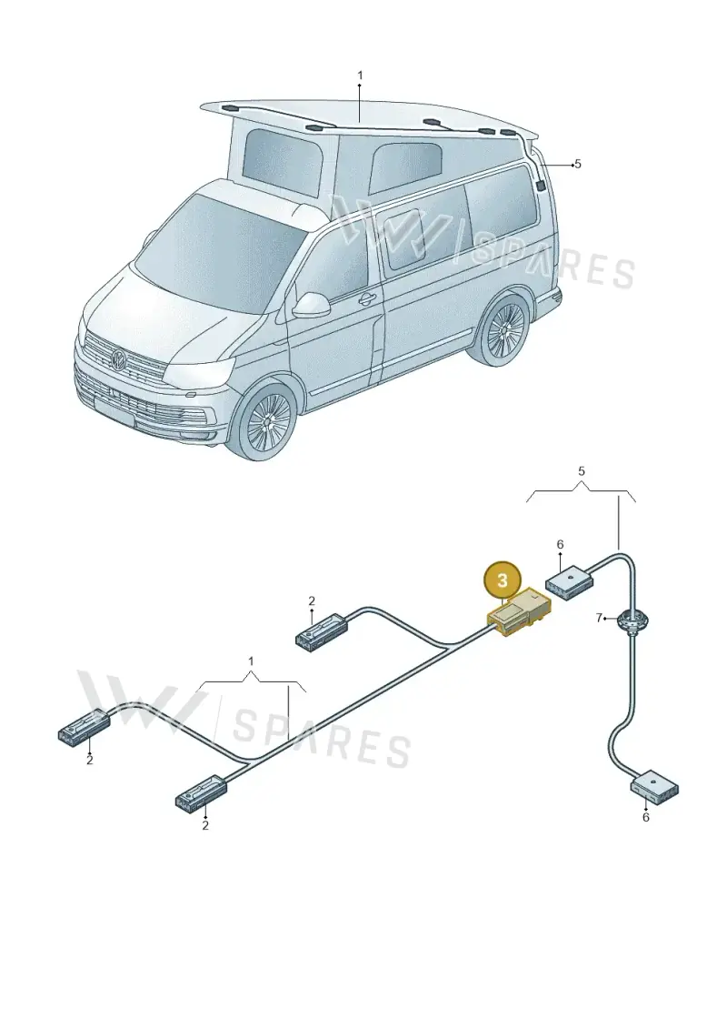 8E0972643 — Volkswagen Caravelle (2019-2024) diagram 861972650, position 3