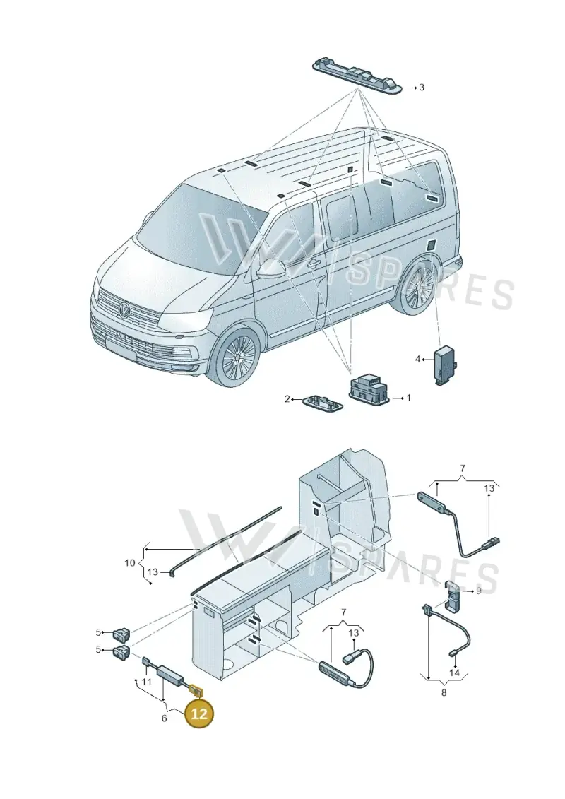 8E0972643 — Volkswagen Transport. multivan (2019-2024) diagram 871959010, position 12