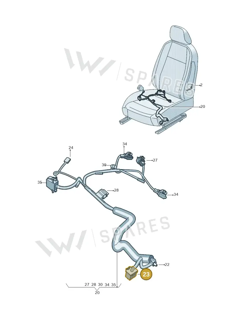 8E0972710 — Volkswagen New beetle cabriolet (2016-2019) diagram 802972027, position 23