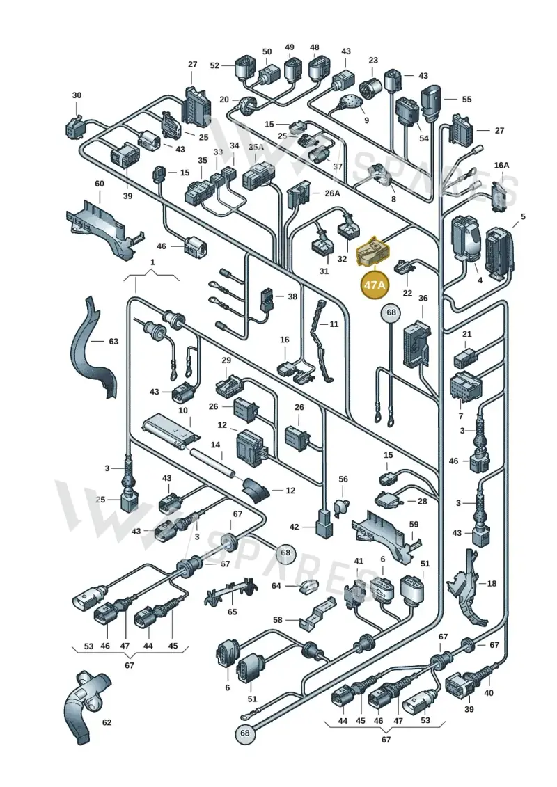 8E0973714 — Volkswagen Phaeton 4motion (2010-2016) diagram 258971830, position 47A