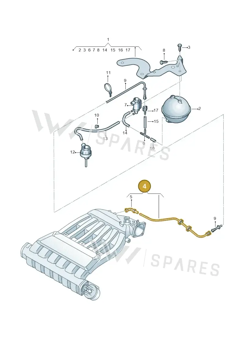 8J0253760B — Volkswagen Scirocco 2.0 (2008-2014) diagram 474253930, position 4