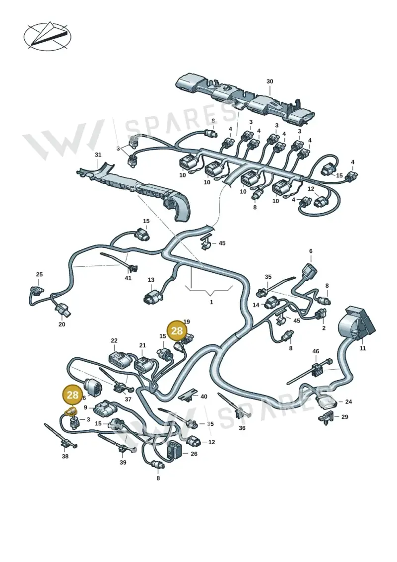 8J0971921 — Volkswagen Passat estate (2023-) diagram 5h0971018, position 28