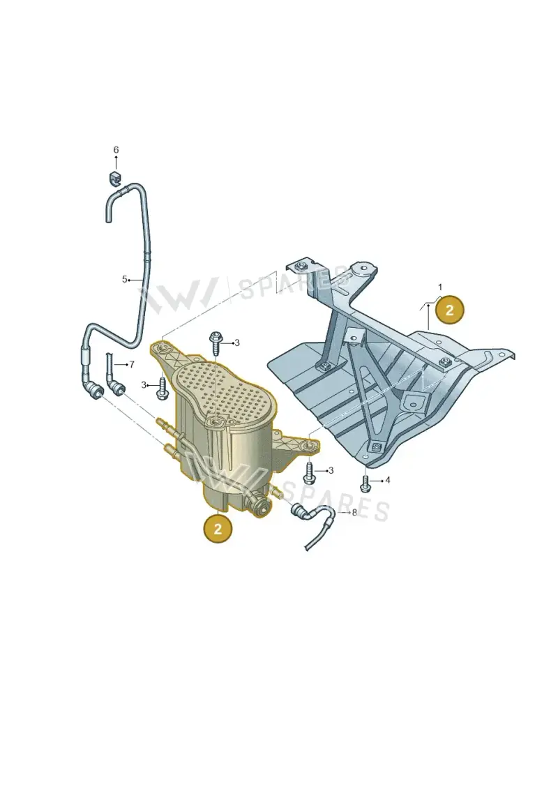 8K0201799G — Volkswagen Touareg (2017-2023) diagram 439201850, position 2