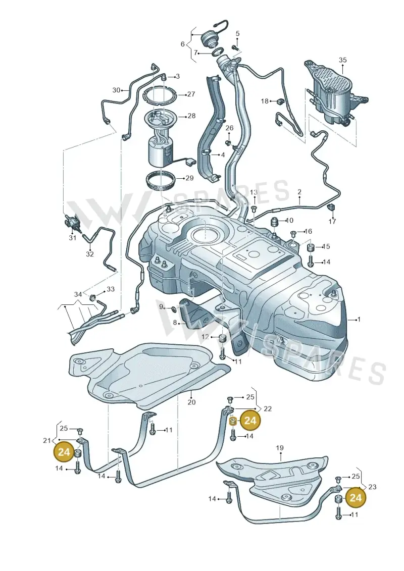 8K0201840C — Volkswagen Touareg (2017-2023) diagram 439201450, position 24