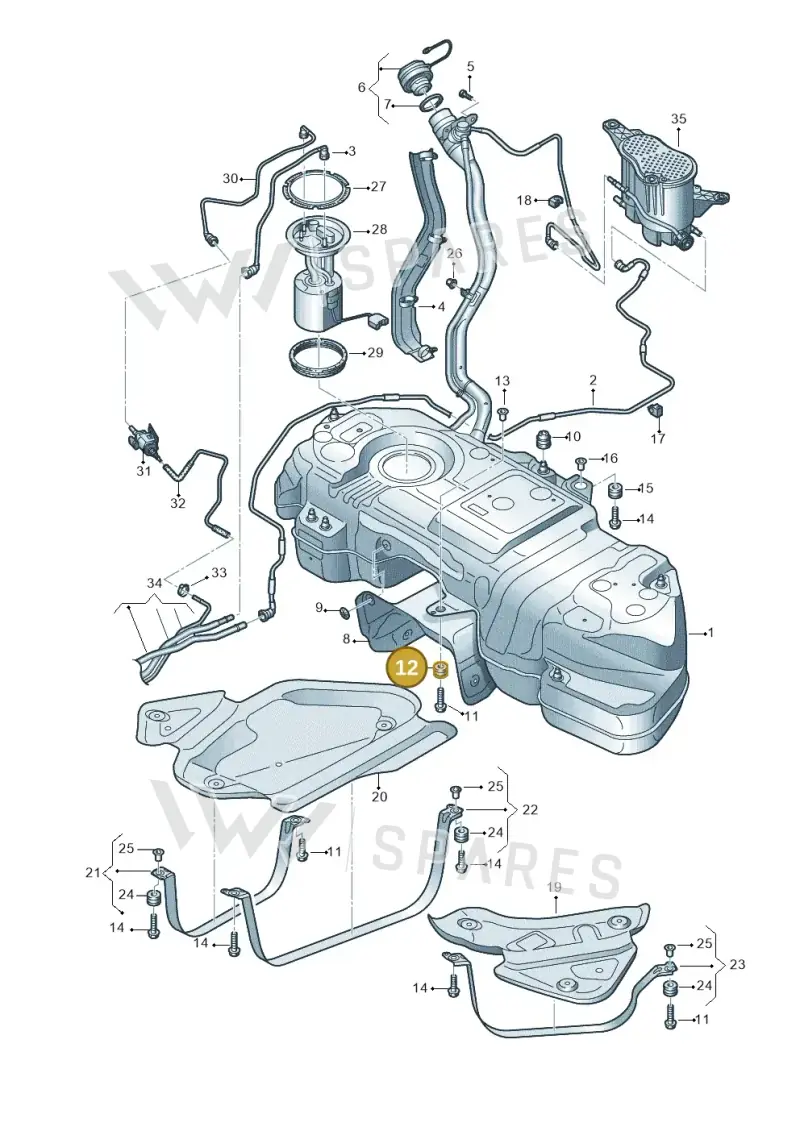 8K0201840D — Volkswagen Touareg (2017-2023) diagram 439201450, position 12