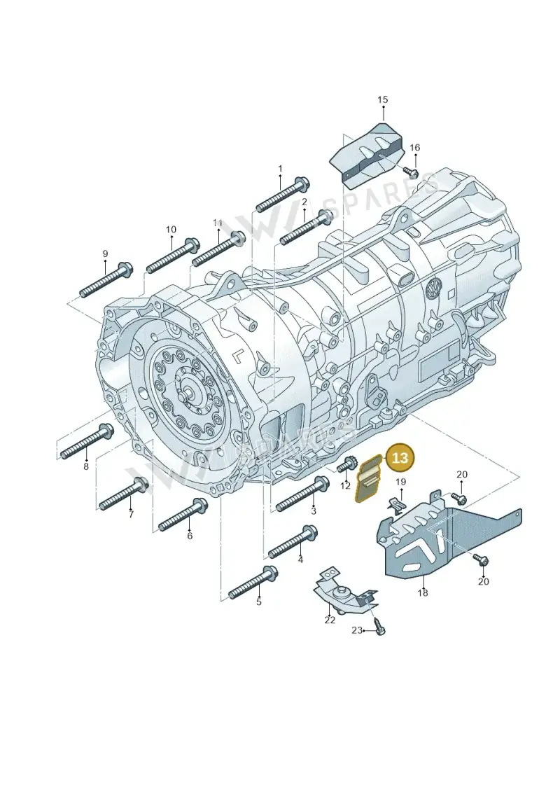 8K0301257A — Volkswagen Amarok twin cab (2022-) diagram 894300850, position 13