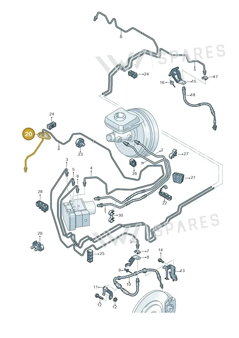 8K0614769B — Volkswagen Touareg (2017-2023) diagram 859611200, position 20