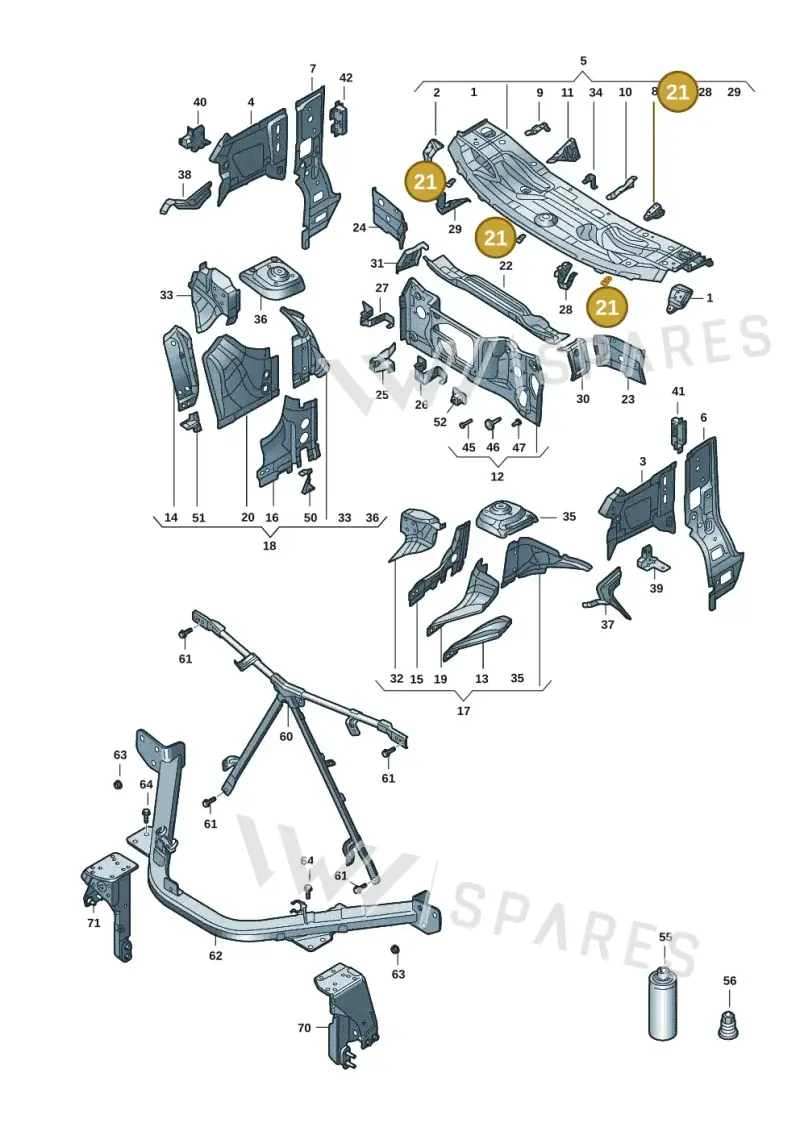 8K0805217 — Volkswagen ID.Buzz (2022-) diagram 15a805200, position 21