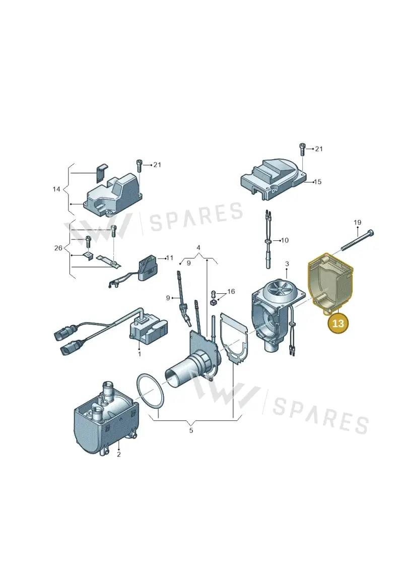 8K0815713 — Volkswagen Touareg BlueMotion (2014-2018) diagram 693819710, position 13