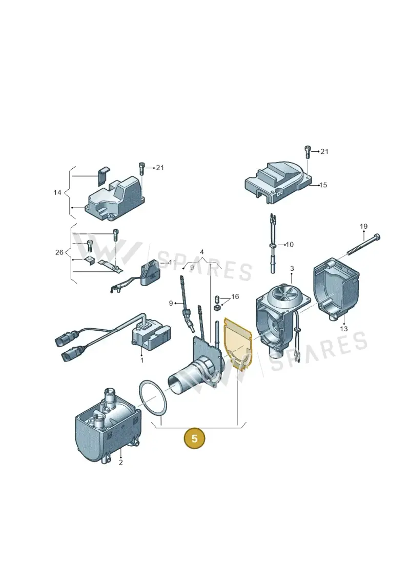 8K0898003D — Volkswagen Touareg BlueMotion (2014-2018) diagram 693819710, position 5