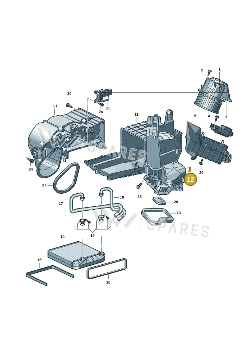 8K0898540A — Volkswagen Multivan (2021-) diagram 7t0819100, position 12