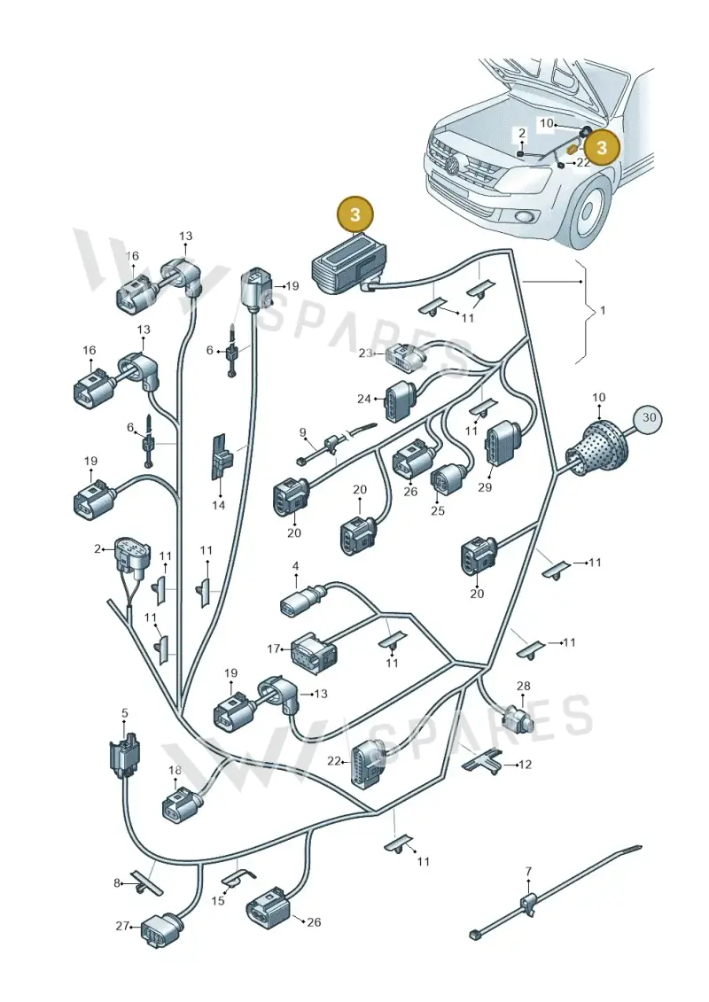 8K0906385 — Volkswagen Amarok twin cab (2022-) diagram 894971810, position 3