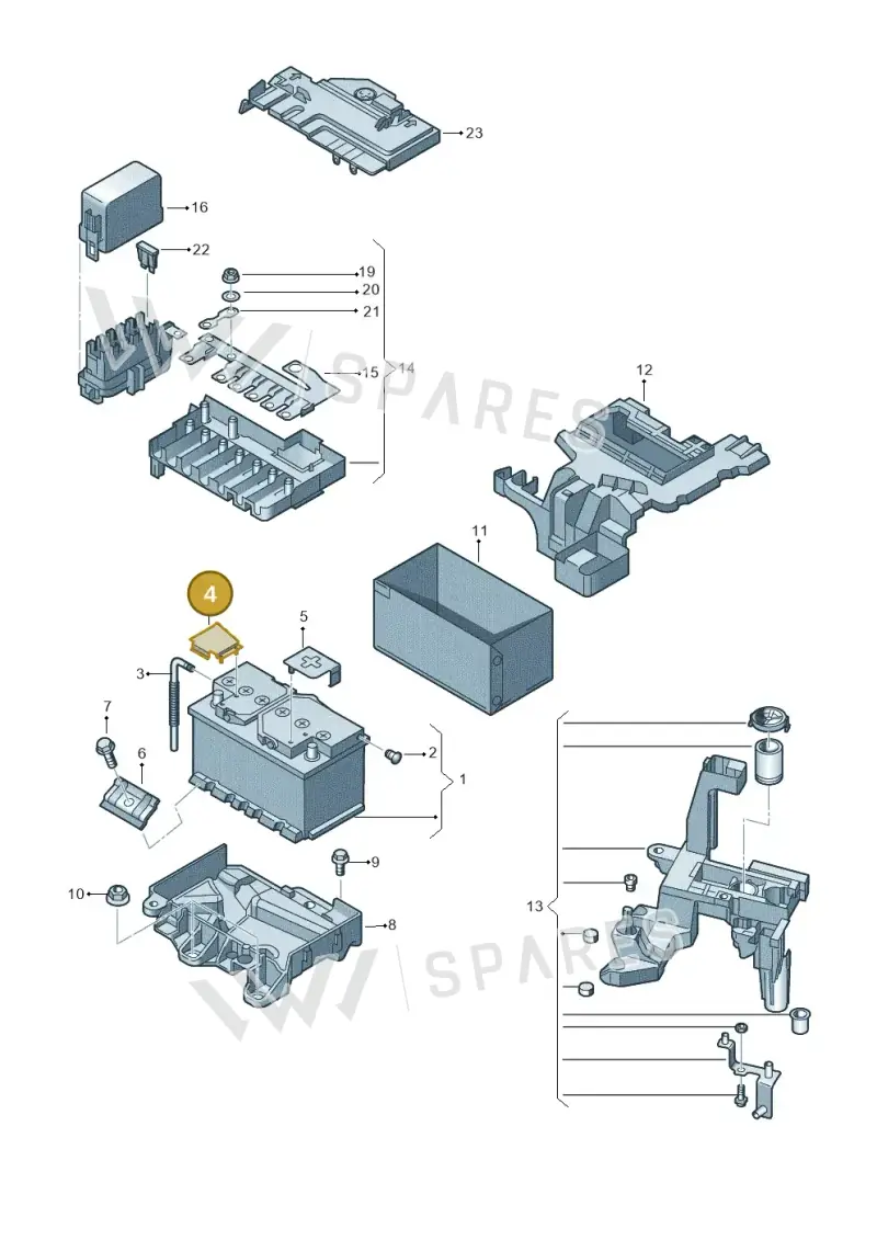 8K0915429 — Volkswagen Polo (2012-2014) diagram 672915100, position 4