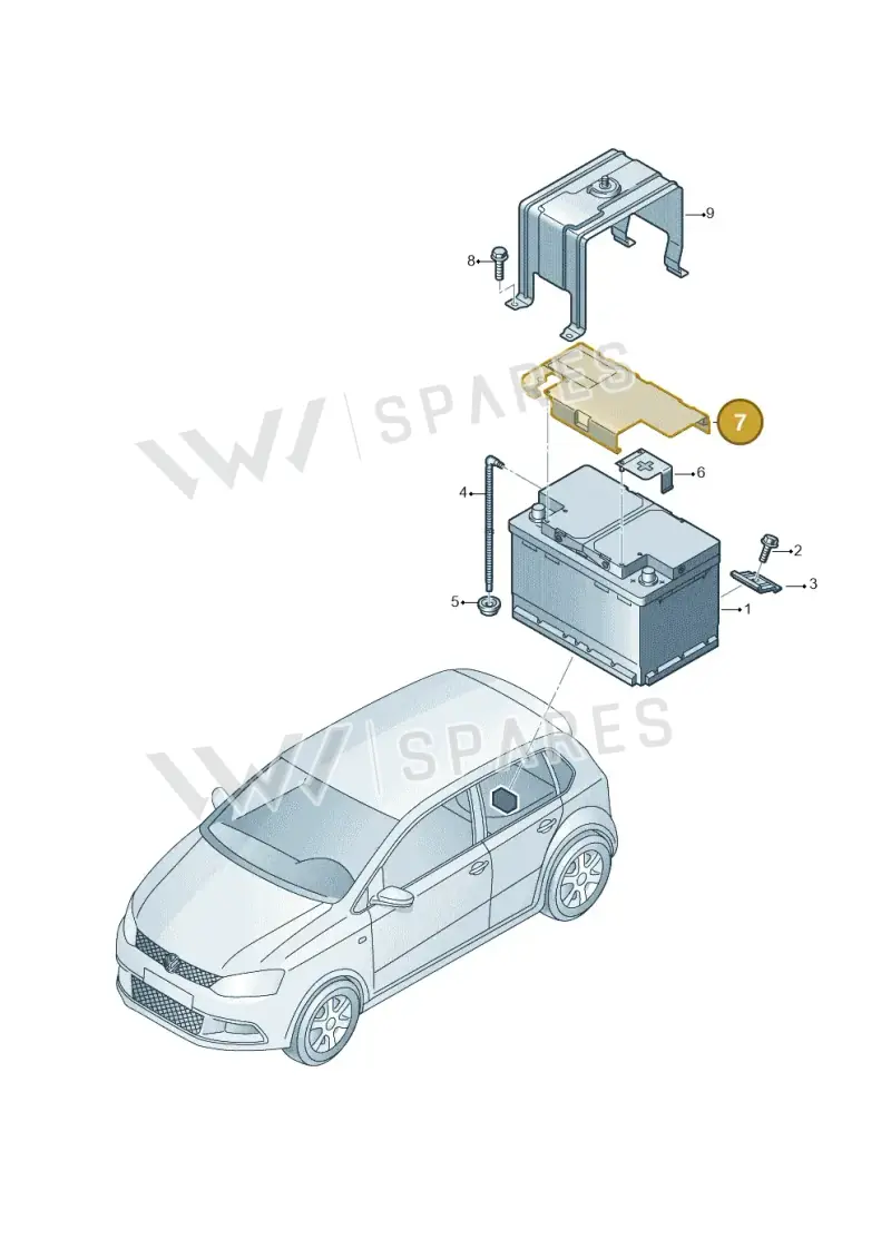 8K0915429 — Volkswagen Polo 1.4 BlueMotion (2014-2017) diagram 773915100, position 7