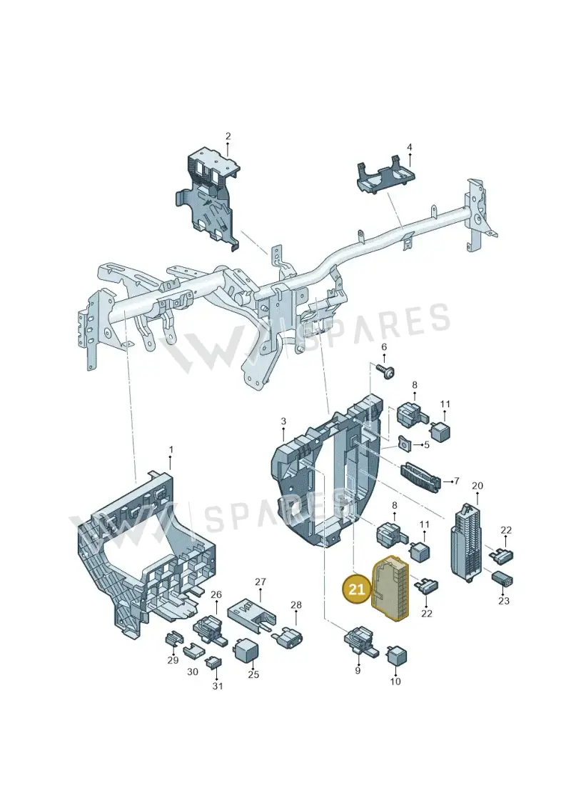 8K0937501 — Volkswagen Caravelle (2015-2019) diagram 861937000, position 21