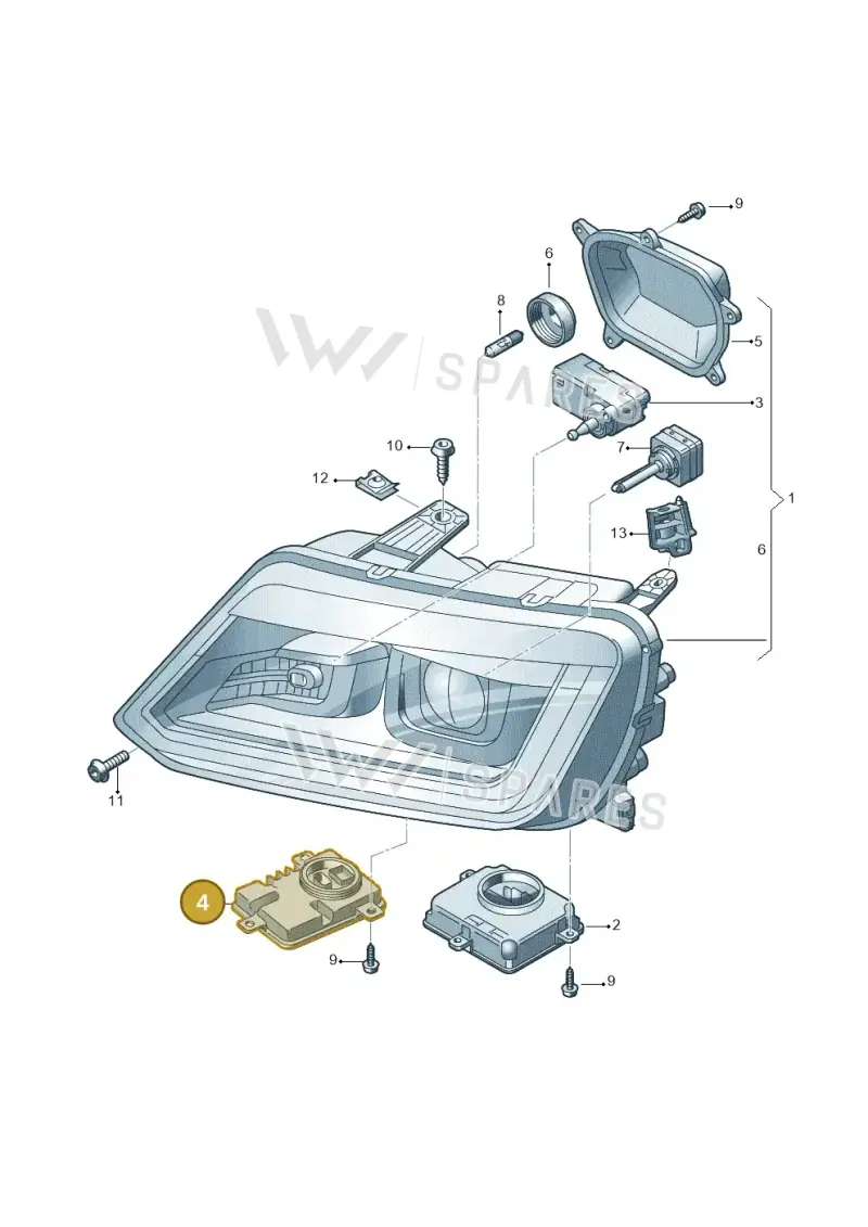 8K0941597F — Volkswagen Amarok twin cab (2022-) diagram 749941200, position 4