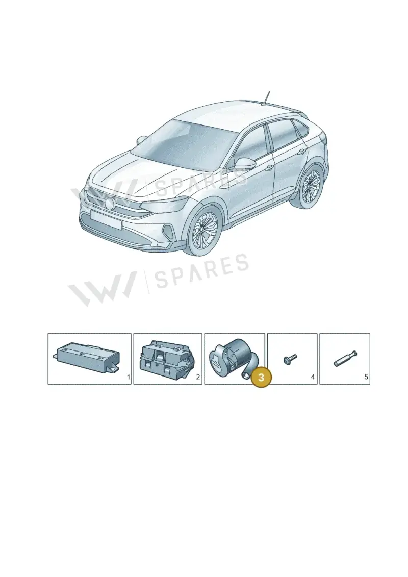 8K0945505 — Volkswagen Taigo (2021-2024) diagram 2f0945055, position 3