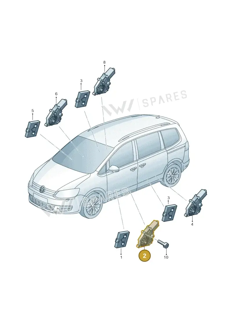 8K0959802B — Volkswagen Sharan BlueMotion (2015-2022) diagram 689959150, position 2